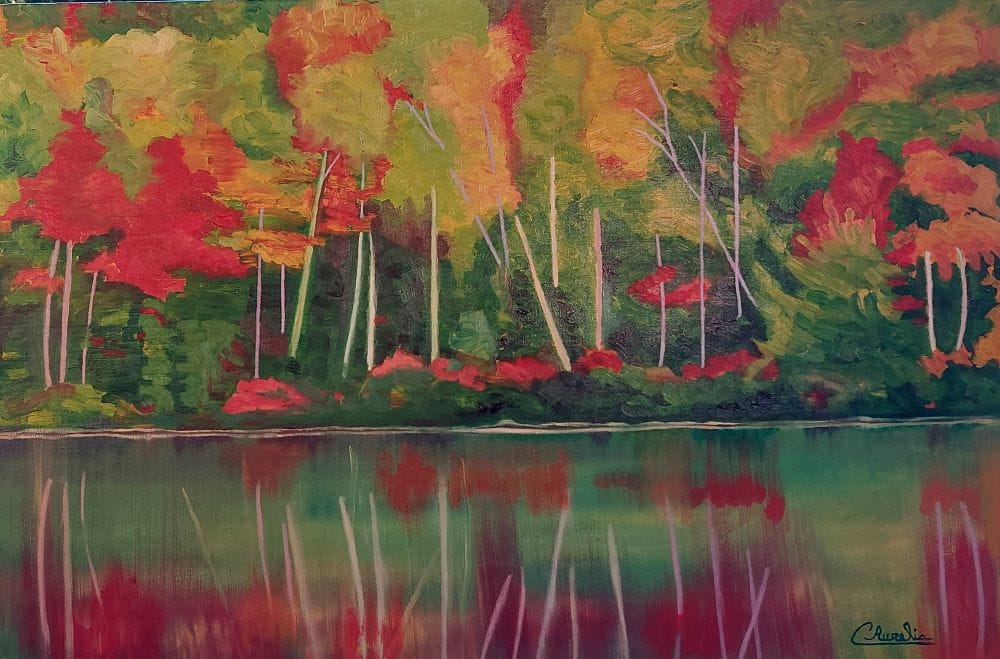 Paradiso, olio su tela con pennello, misure 60×90, 2006