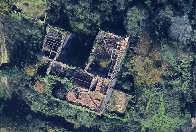 villa bombardata di santomato vista da google earth