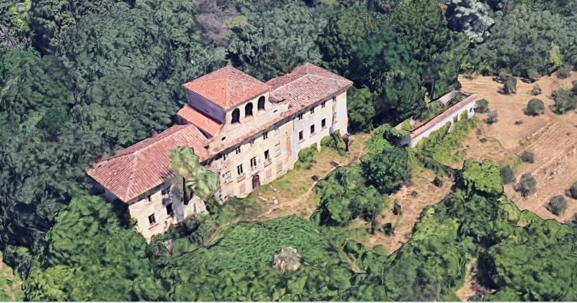 Ville Sbertoli vista da Google Earth sopra Pistoia
